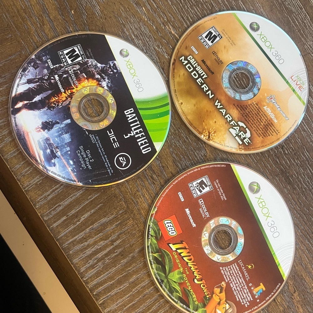 3 xbox 360 games